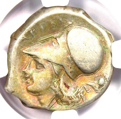 #ad Acarnania Argos Silver AR Stater Pegasus and Athena Coin 300 BC NGC Choice VF $707.75
