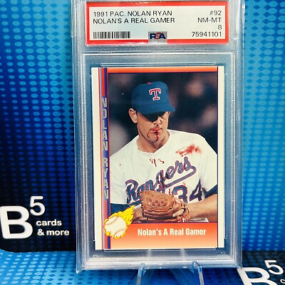 #ad #ad 1991 Pacific Nolan Ryan #92 Nolan#x27;s A Real Gamer Texas Rangers HOF PSA 8 $25.00