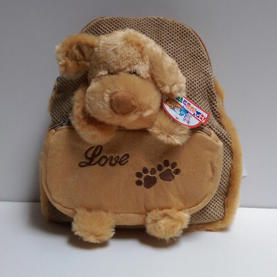 #ad Backpack 11quot; Plush Animal Puppy Dog LOVE PAW Kids Boy Girl Toddler Preschool Bag $7.55