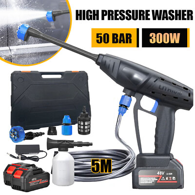 #ad Cordless High Pressure Car Wash Washer Gun Portable 24000mAh for Home Garden Car $64.56