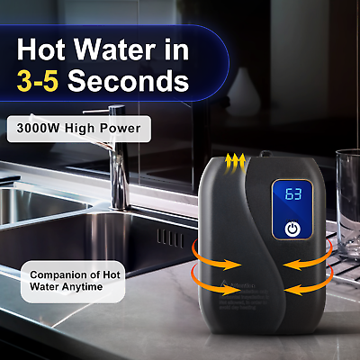 #ad Corded Electric Mini Water Heater Under Kitchen Sink Water Heater On Demand USA $50.40