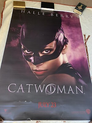 #ad Catwoman Original 2004 Halle Berry Rare Theater Print Huge Hot 🔥 70x48 P105 $49.99