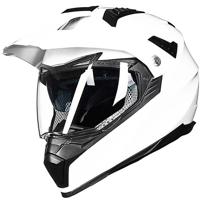 #ad ILM Dirt Bike ATV Motorcycle Helmet Dual Sport Full Face Sun Visor 606V XL NEW $89.99