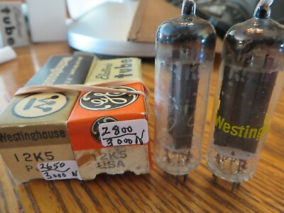 #ad Radio tubes Two 12K5 Westinghouse and GE test results included C $17.95