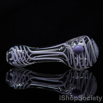 #ad 4.5quot; Clear Neon Color Lines Tobacco Smoking Pipe Thick Collectible Pipes P552A $12.99