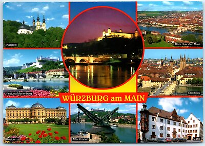 #ad #ad Postcard Old bishop#x27;s town Würzburg on the Main River Würzburg Germany $8.39