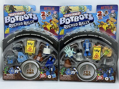 #ad 2 BotBots Ruckus Rally Custodial Crew 8 Pack Transformers Figures $34.99