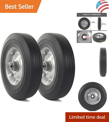 #ad Flat Free Solid Rubber Replacement Tires Hand Truck amp; Wheelbarrow 2 Pack $59.99