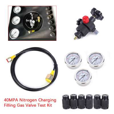 #ad 100 250 400BAR Hydraulic Pressure Test Accumulator Nitrogen Charging Filling Kit $170.10