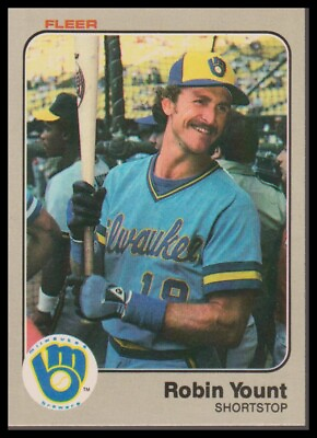 #ad 1983 Fleer #51 Robin Yount Milwaukee Brewers $1.95