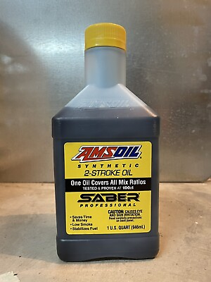 #ad AMSOIL Synthetic 2 Stroke Oil Saber Professional 32 Oz 1 Quart FAST SHIPPING $37.99