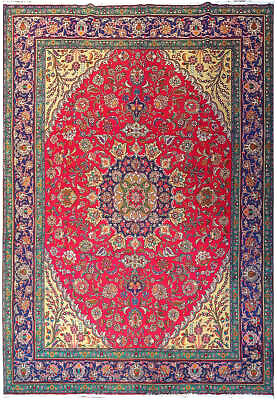 #ad Traditional Unusual Colors Tabriiz 10#x27; x 13#x27; Handmade Rug #F 6096a $2475.00