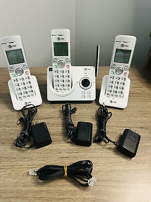 #ad ATamp;T 3 Handset Connect to Cell Answering System W Range White $12.99
