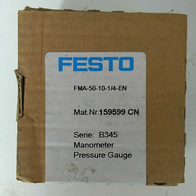 #ad one Brand new festo FMA 50 10 1 4 EN Pressure gauge Fast Delivery $51.69