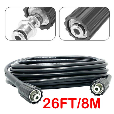 #ad #ad 26FT 3200psi High Pressure Power Washer Hose Extension Washer M22 14MM Coupler $17.99