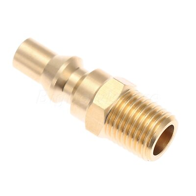 #ad 1x Propane Brass Adapter Gas Low pressure Full Flow Plug Connector 1 4quot; Male NPT $4.29