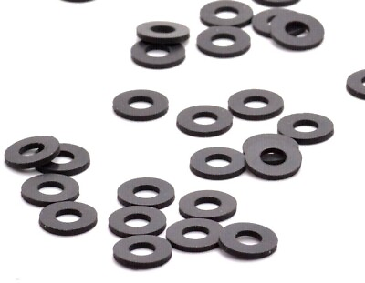 #ad 1 4quot; ID X 1 2quot; OD X 1 16quot; Black Rubber Flat Washers Various Pack Sizes Available $11.79