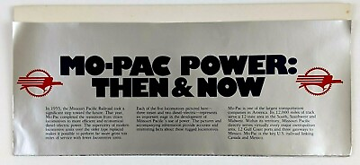 Missouri Pacific LInes Mo Pac Power Then amp; Now Foldout Train Engines 1980s $14.50