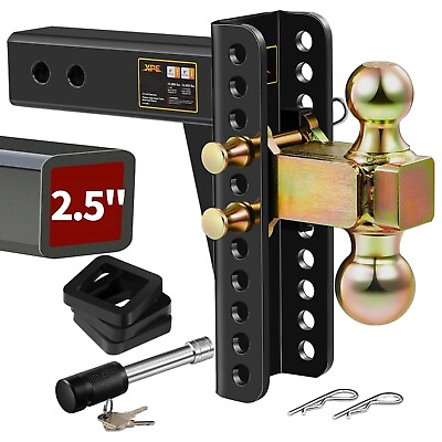 #ad 2.5quot; Receiver Adjustable Trailer Hitch 8quot; Drop Rise Hitch Towing Truck Hitch $149.99