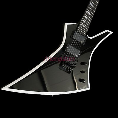 #ad Custom Black Electric Guitar 6 String HH Floyd Rose Bridge Black Hardware $277.58