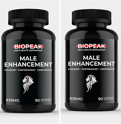 #ad Biopeak Male Enhancement bio peak male supplement 180 Caps 2 Bottles BiggerD New $69.69