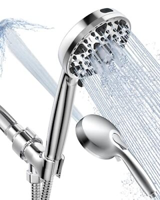 #ad Shower Head With Handheld 7 Settings High Pressure Built in Power Wash to Cl... $28.65