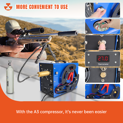 #ad 4500Psi High Pressure Pump PCP Rifle 30MPA Air Compressor 12V 110V Auto Stop US $306.35