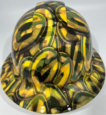 #ad New Full Brim Hard Hat Custom Hydro Dipped GREEN BAY PACKERS CAMO $55.24
