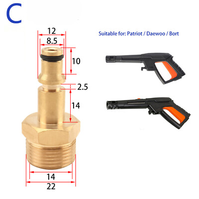 #ad High Pressure Washer Hose Extension Connector Adapter M22 $10.16