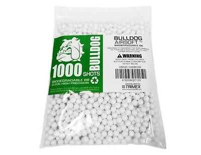 #ad Bulldog 1000 Airsoft Pellets 0.20g Biodegradable 6mm White Triple Polished $9.99