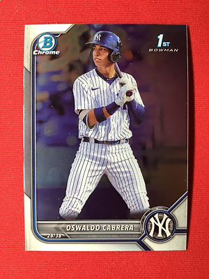 #ad #ad BCP 17 Oswaldo Cabrera New York Yankees 2022 Bowman Chrome 1st $2.70