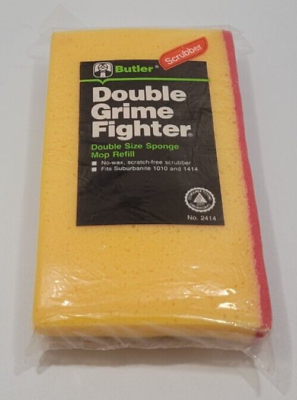 #ad Butler Scrubber Double Grime Fighter Double Size Sponge Mop Refill No. 2414 $14.95