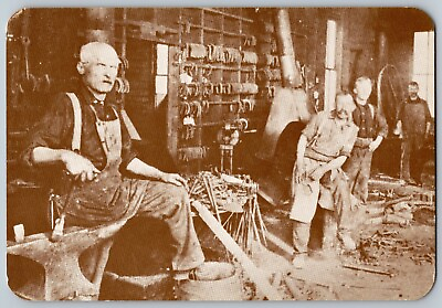 #ad The Blacksmith Shop Craftsman and Farrier Vintage Postcard 4x6 Unposted $6.99