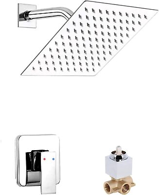 #ad Chrome Shower Faucet GGStudy Single Function Shower Trim Kit Durable Metal $49.67