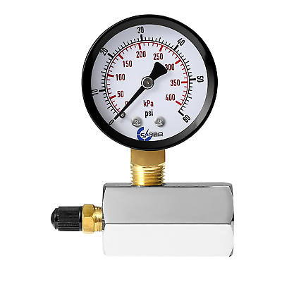 #ad Gas Test Pressure Gauge 60 Pound 60 PSI 400kPa 3 4” FNPT Connection Assymbly $10.95