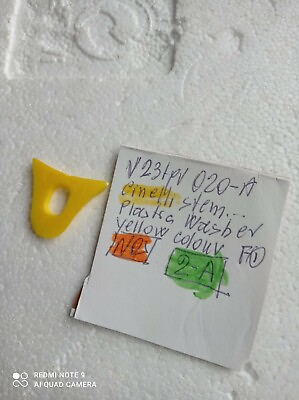 #ad OLD SHAPE STEM PLASTIC YELLOW WASHER THICKNESS 3 mm NOS $7.00