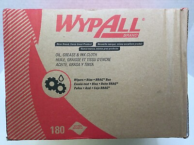 #ad WypAll Power Clean Oil Grease amp; Ink Cloths 33352 Disposable Lint Free Blue $49.99