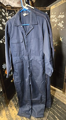 #ad Montgomery Ward brand Workwear Coveralls Mechanic Long Sleeve Blue VINTAGE USED $25.00