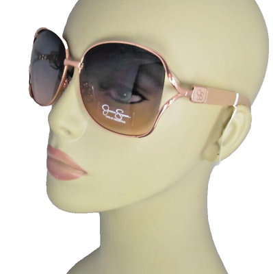 #ad Jessica Simpson Oversized Sunglasses Nude Arms Rose Gold Vented Rims J5254 RGDND $23.99