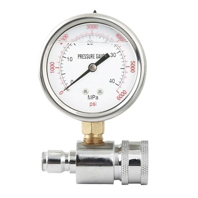 #ad Professional Pressure Washer Gauge Shockproof Pressure Gauge 3 8in $29.13