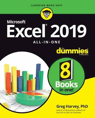 Excel 2019 All in One For Dummies Paperback By Harvey Greg GOOD #ad $8.49