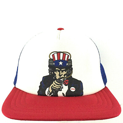 #ad Vans Uncle Sam Beer Skateboard Cap Logo Mesh Foam Snap Back Trucker Baseball Hat $22.39