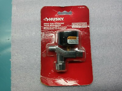 #ad Husky Spray Gun Adjusting Valve with Gauge 192 554 with 30 day warranty $8.00
