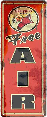 #ad #ad Retro Metal Tin Sign Free Air Texaco Gasoline Reproduction Garage Shop Metal Sig $18.36