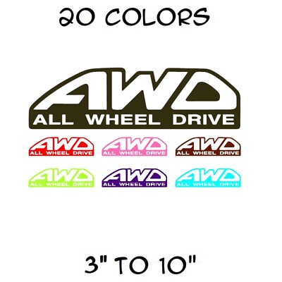 #ad #ad AWD All Wheel Drive Sticker Vinyl Decal 4x4 Wheel Drive Car Window for Subaru $6.49