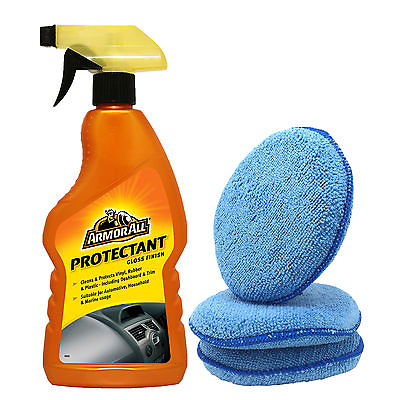 #ad Armorall Car Dashboard Protectant Cleaner Restorer 500ml 3 Microfibre Pads GBP 12.99