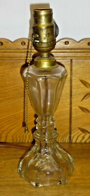 #ad Old Electric Glass Whale Oil Style Table Lamp $31.99