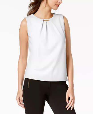 Calvin Klein Embellished Pleated Sleeveless Top 5D 2651 #ad $12.99