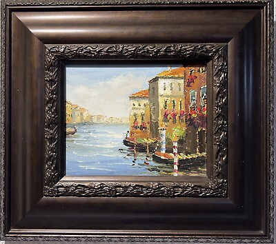 #ad Original painting on canvas European cityscape Certificate of Authenticity $150.00