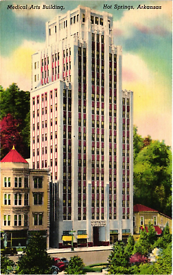 #ad Vintage Postcard 16507. Medical Arts Building Hot Springs AR. Unposted 1930 $8.95